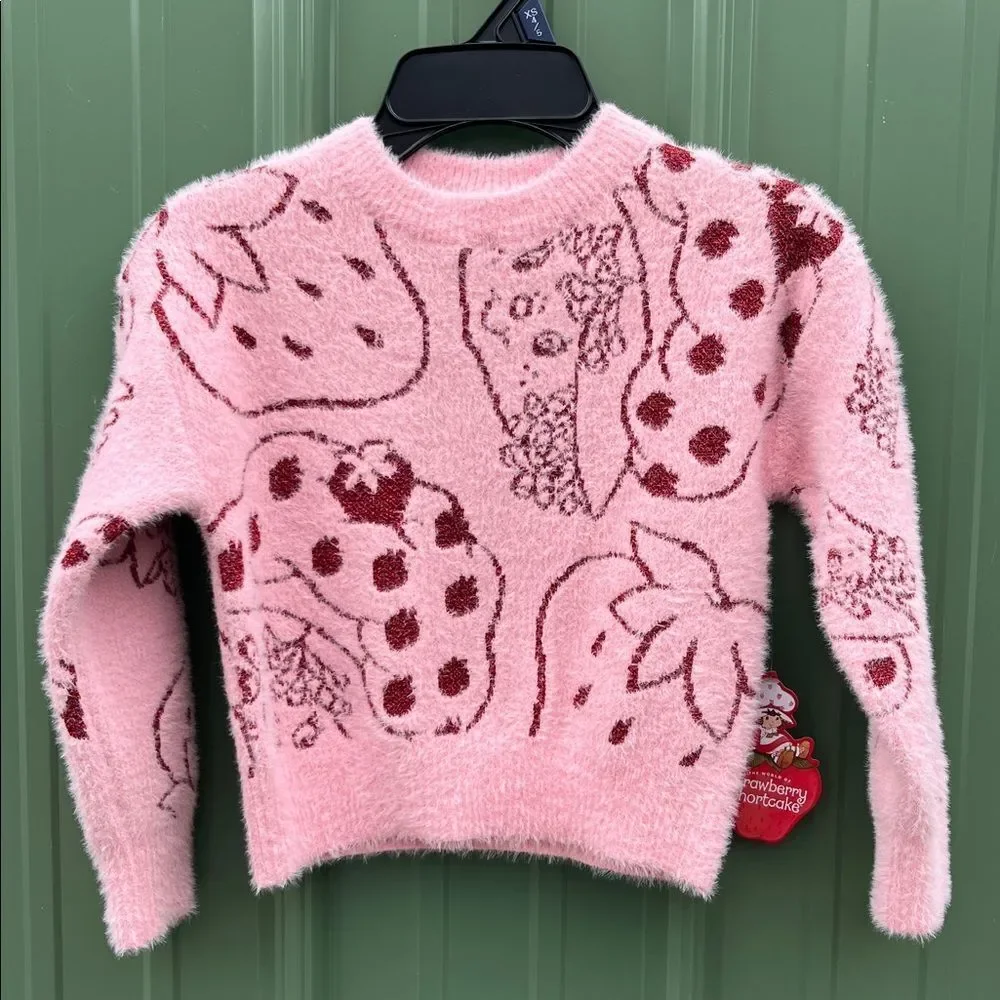 Strawberry shortcake & Stitch Graphic Eyelash Glitter Sweaters 2-Pack Size XS
